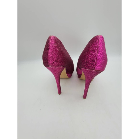 Miss Me Vibe-2 Women's 7.5 Fuchsia Glitter Platform Stiletto Heeled Shoes w/Box - Picture 6 of 10